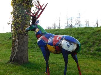 Hirsch in Farbe - 185 cm - Handgefertigt & Einzigartig