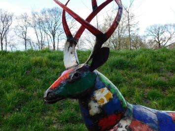 Hirsch in Farbe - 185 cm - Handgefertigt & Einzigartig
