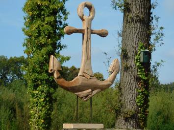 Handmade Anchor on Stand - 100 cm - Teakwood