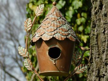 Hanging Birdhouse - 60 cm - Incl. hook - Copper look