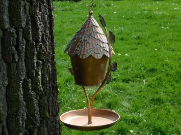 Hangend Vogelhuisje - 60 cm - Incl. haak - Koperlook