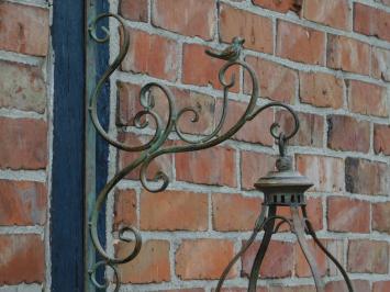 Hanging basket with wall hook - metal - wall decoration