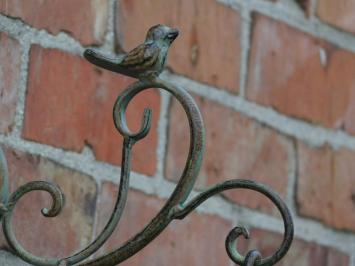 Hanging basket with wall hook - metal - wall decoration