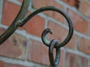 Hanging basket with wall hook - metal - wall decoration