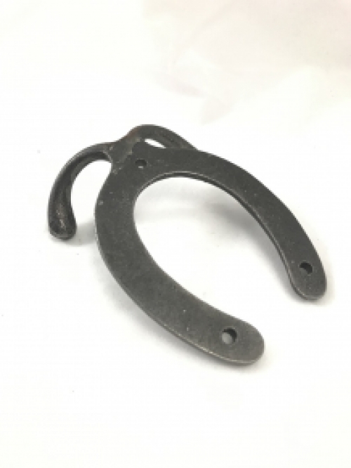 Wall coat rack horseshoe cast iron, 2 hooks, small