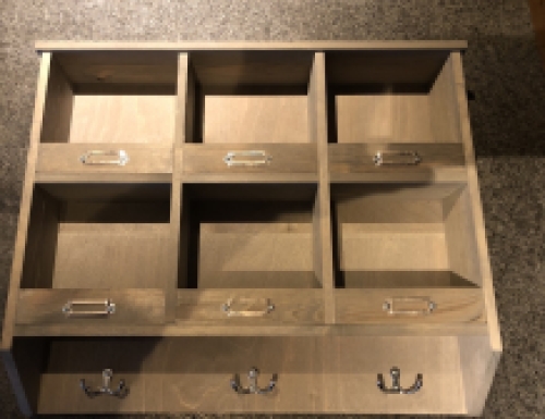 Wall organizer, wood, coat rack, organize, storage, spice rack.
