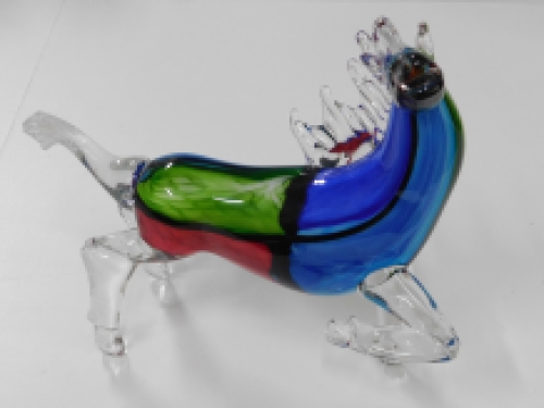 Glass blown Murano style horse, full of color, beautiful design. LAST!!