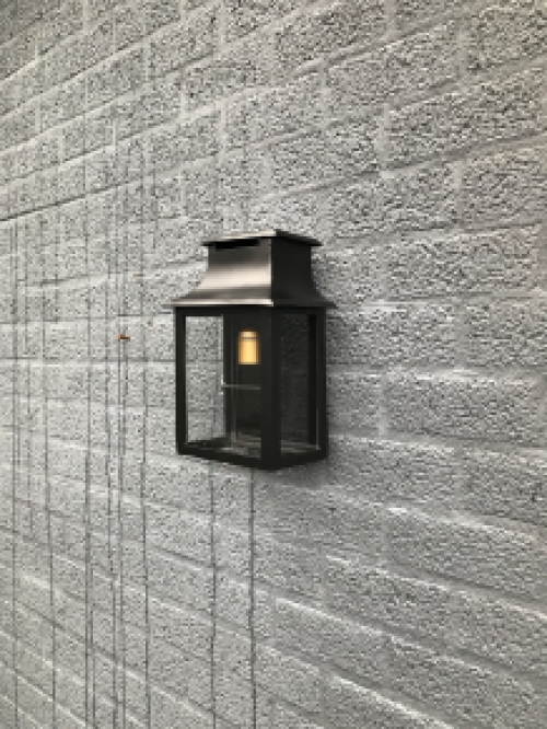 Beautiful wall lamp / outdoor lamp, made of aluminum, black, beautiful hotel lamp with a nostalgic look!