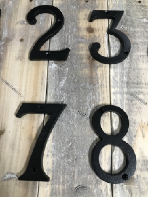 House numbers 0 to 9 - Black - Iron