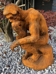 1 Sculpture - cast iron statue, the thinker, very beautiful statue!!