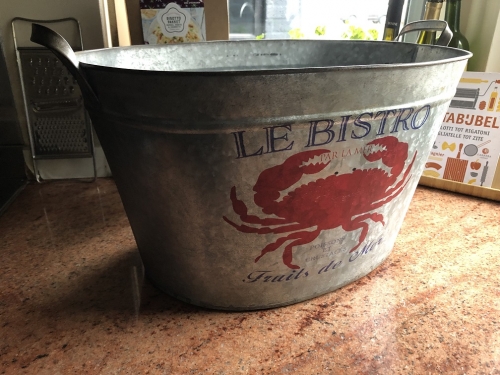 A very beautiful decorative zinc bowl with the text 