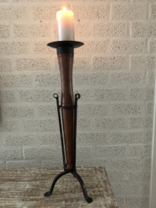 Beautiful standing metal-wooden castle torch, very beautiful!!