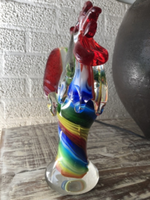Glass blown rooster, fascinating beautiful craftsmanship and beautiful colors!!
