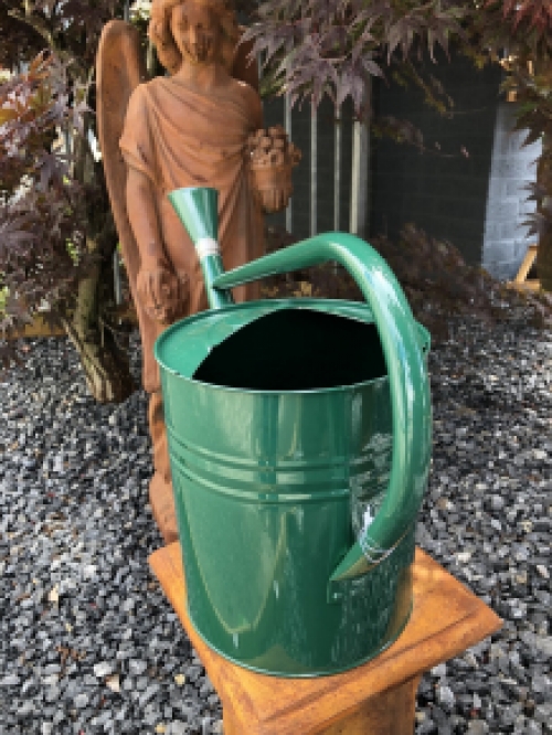 Tuin gieter klassiek metaal groen 7.5 liter, prachtig!!