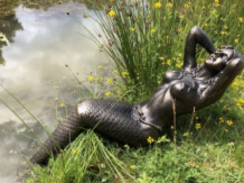 Schöne forsooth Meerjungfrau Gusseisen Bronze-Messing-Statue