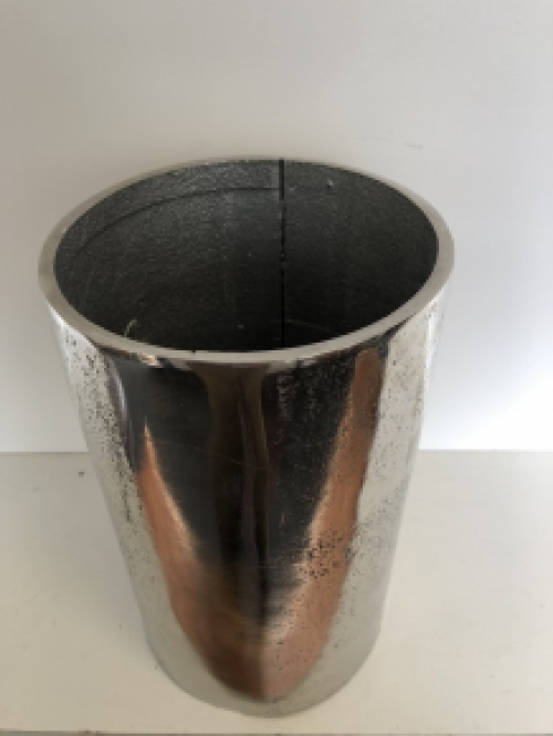 Beautiful nickel round champagne wine cooler. LAST!!