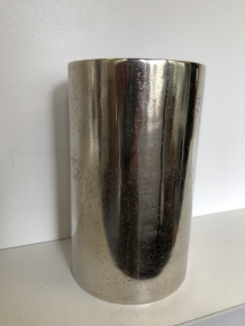 Beautiful nickel round champagne wine cooler. LAST!!