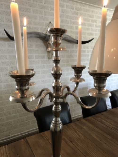 Very large nickel - raw candle candle holder, super beautiful design!!
