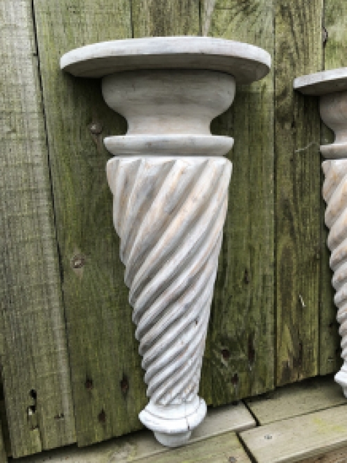 Fine, mantel console, large round snak, wall console hand carved from colonial wood, very fine!