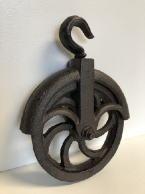 Cast iron Pully wheel, pulley, metal running wheel - pulley, hanger, beautiful.