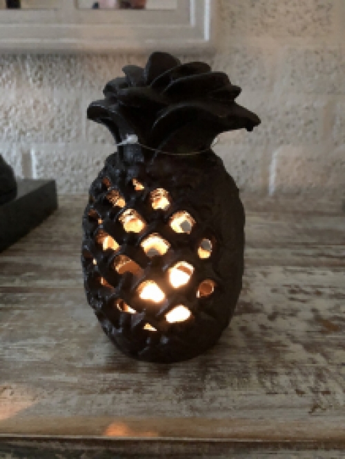 Ananas als een lantaarn, storm licht, theelichthouder als een ananas - kegel - zoals antiek .