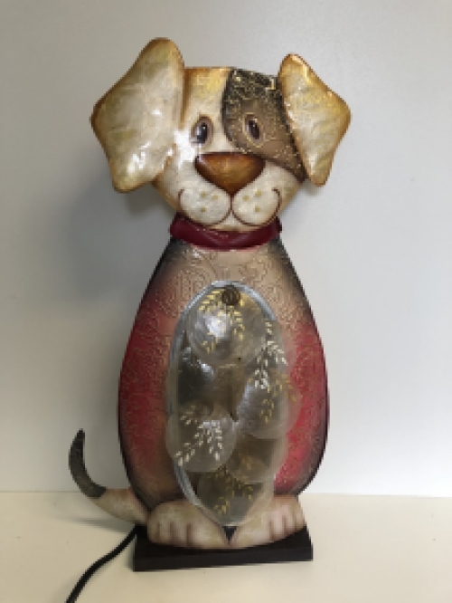 Honden lamp, decoratief, metaal, mooi!