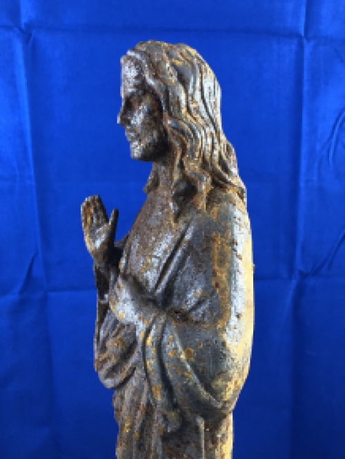 Jesus sacred heart statue, cast iron garden statue, beautifully designed heavy statue