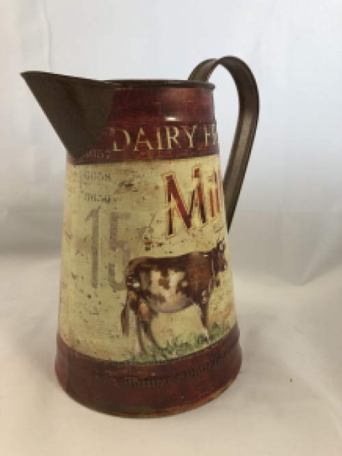 Milk jug with cow, vintage jug, nice as flower vase