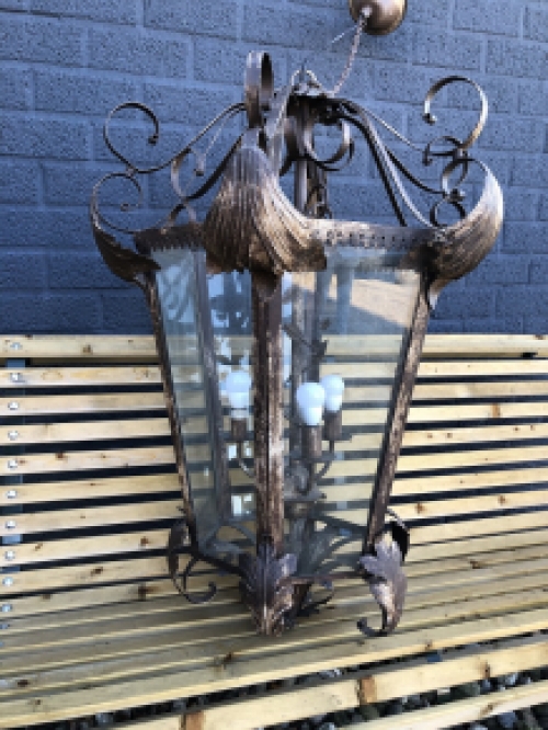 Wonderful antique hefty hanging lantern, great beautiful unique piece!!! UNIQUE SO 1 X!!!