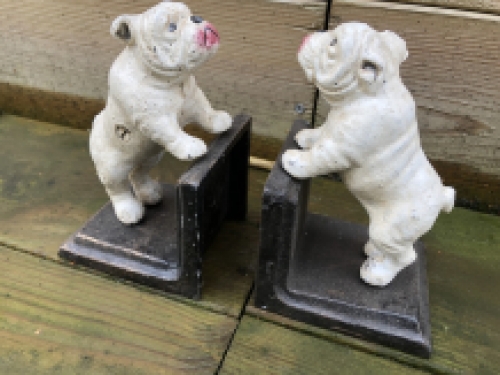 Set Buchstützen - Bulldogge - Gusseisen