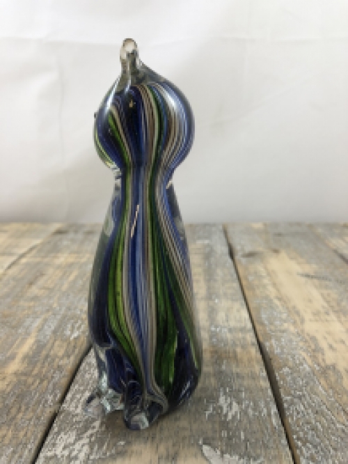 Murano glass sculpture of a sitting mini cat