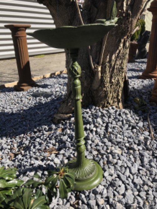LAATSTE: Vogelbad met Hummingbird XL, gietijzer, antiek groen-rust.