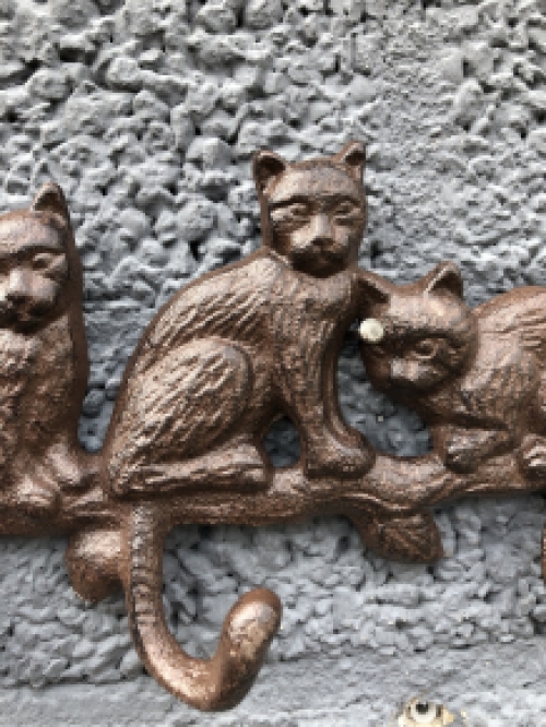 Kapstok met Katten - Bruin - Gietijzer