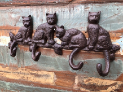Kapstok met Katten - Bruin - Gietijzer