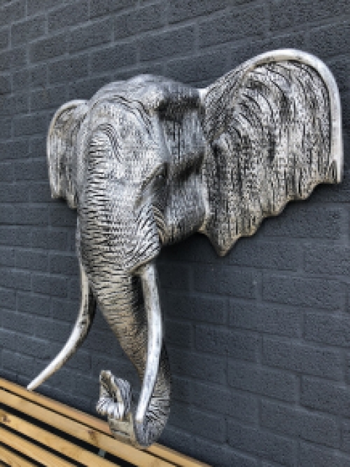 This elephant head is a very large wall ornament, beautifully decorative!!