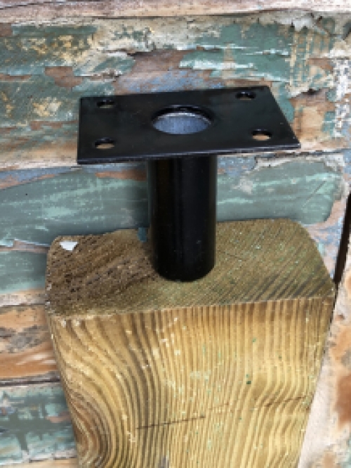 Gate lock XL - black - powder-coated - lock