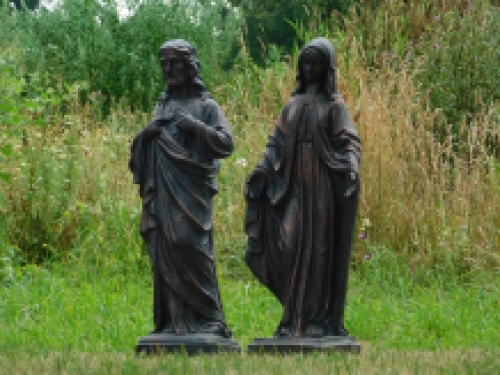 Jesus & Mary - polystone - set of 2 statues