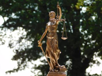 Beeld Vrouwe Justitia - Brons-look - 35 cm - Polystone