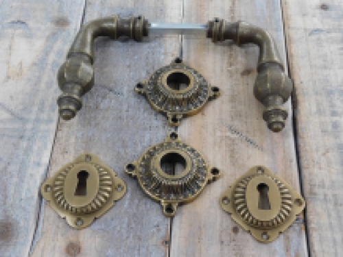 Set of door hardware - robust - BB - Bronze look - 