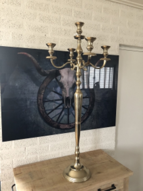 Grote Vloerkandelaar - 120 cm – Alu– Raw Gold