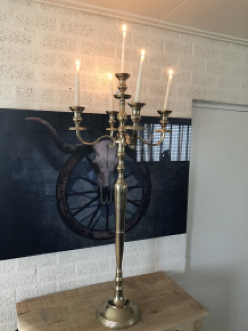 Grote Vloerkandelaar - 120 cm – Alu– Raw Gold