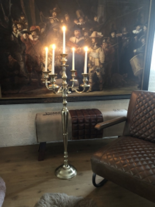 Grote Vloerkandelaar - 120 cm – Alu– Raw Gold