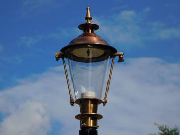 Mystical Fish Lamppost with Brass Cap – 100 cm - Black, Aluminium, Brass, Copper
