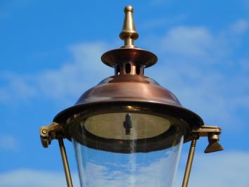 Mystical Fish Lamppost with Brass Cap – 100 cm - Black, Aluminium, Brass, Copper