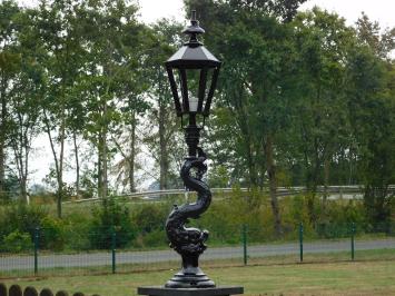 Mystical Fish Lamppost with Hexagonal Shade – 110 cm - Black - Aluminium