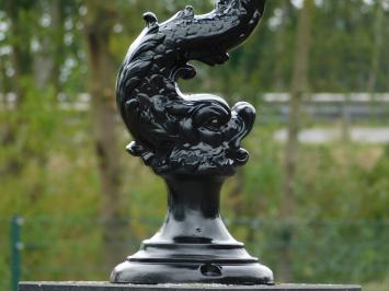 Mystical Fish Lamppost with Hexagonal Shade – 110 cm - Black - Aluminium