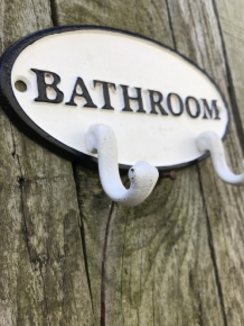 Coat stand BATHROOM - 2-hooks - Cast iron