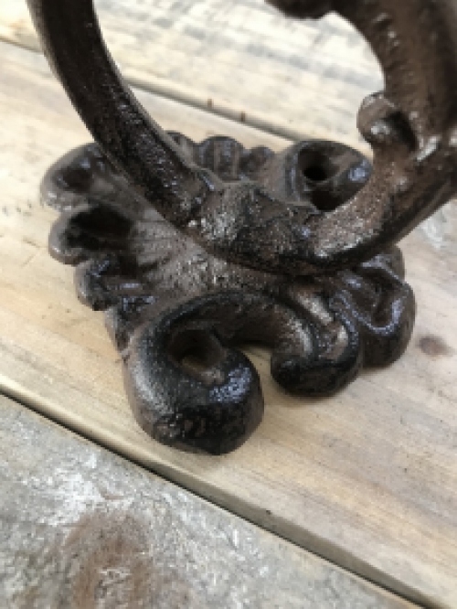Coat rack, cast iron dark brown