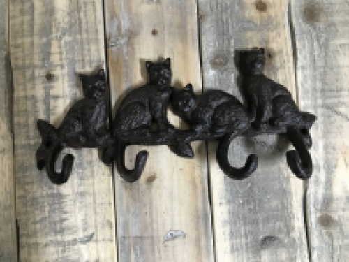 Cat coat rack, hooks for coats, cloakroom wardrobe, coat hooks