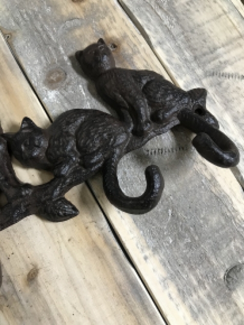 Cat coat rack, hooks for coats, cloakroom wardrobe, coat hooks